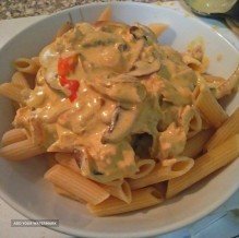 Pasta with Mushrooms in Cream Sauce