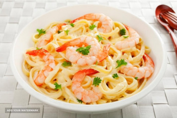 prawn fettucine