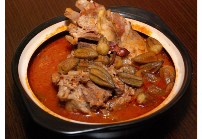 Bhindi Gosht - Okra with Lamb Curry