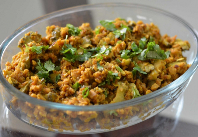 Keema Karela Recipe (Bitter Melon with mince)